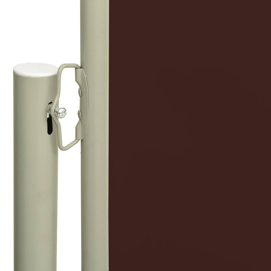 Helloshop26 - Auvent latéral rétractable de patio 140 x 600 cm marron - Imagen 2