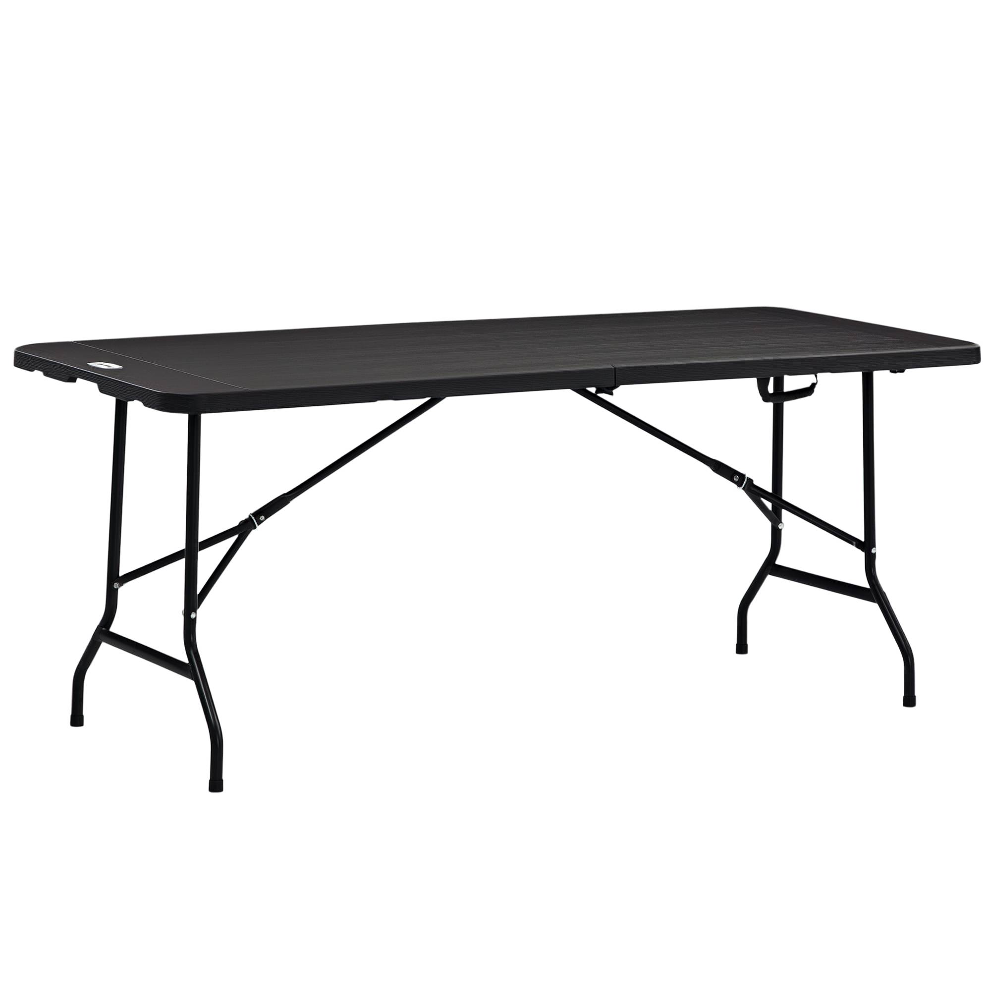 ComfortXL - Table de jardin pliante HDPE effet bois gris 180 x 75,5 cm pour 6 personnes - ComfortXL Outdoor Living - Image 1