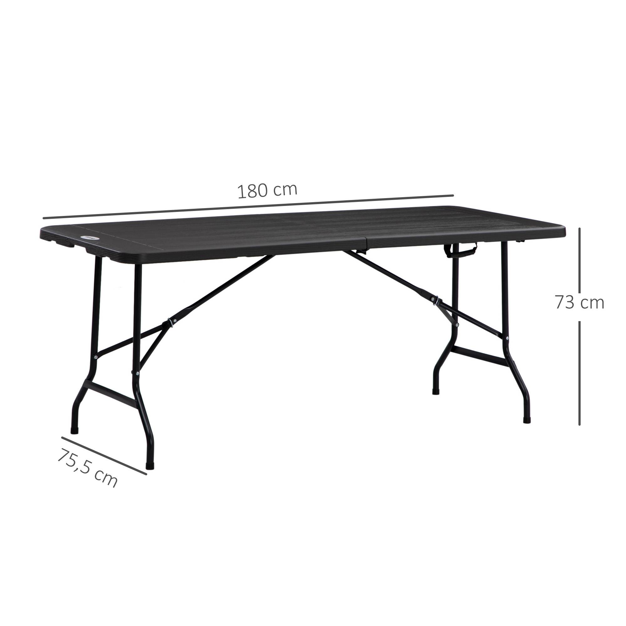 ComfortXL - Table de jardin pliante HDPE effet bois gris 180 x 75,5 cm pour 6 personnes - ComfortXL Outdoor Living - Image 5