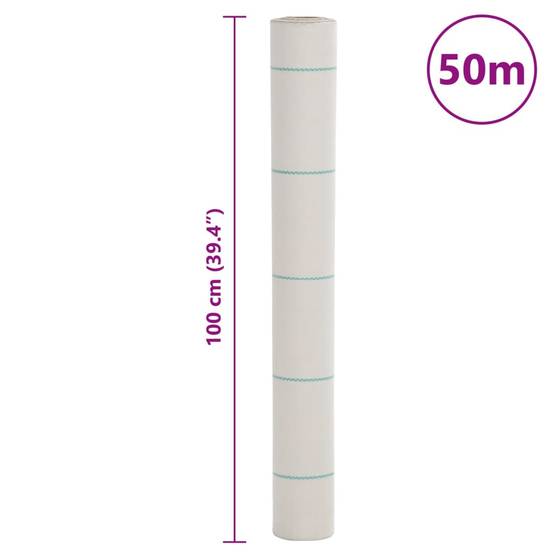Bâche anti-mauvaises herbes en Polypropylène pour Allée et Parterre 1x50m Blanc - ComfortXL Outdoor Living - Image 8