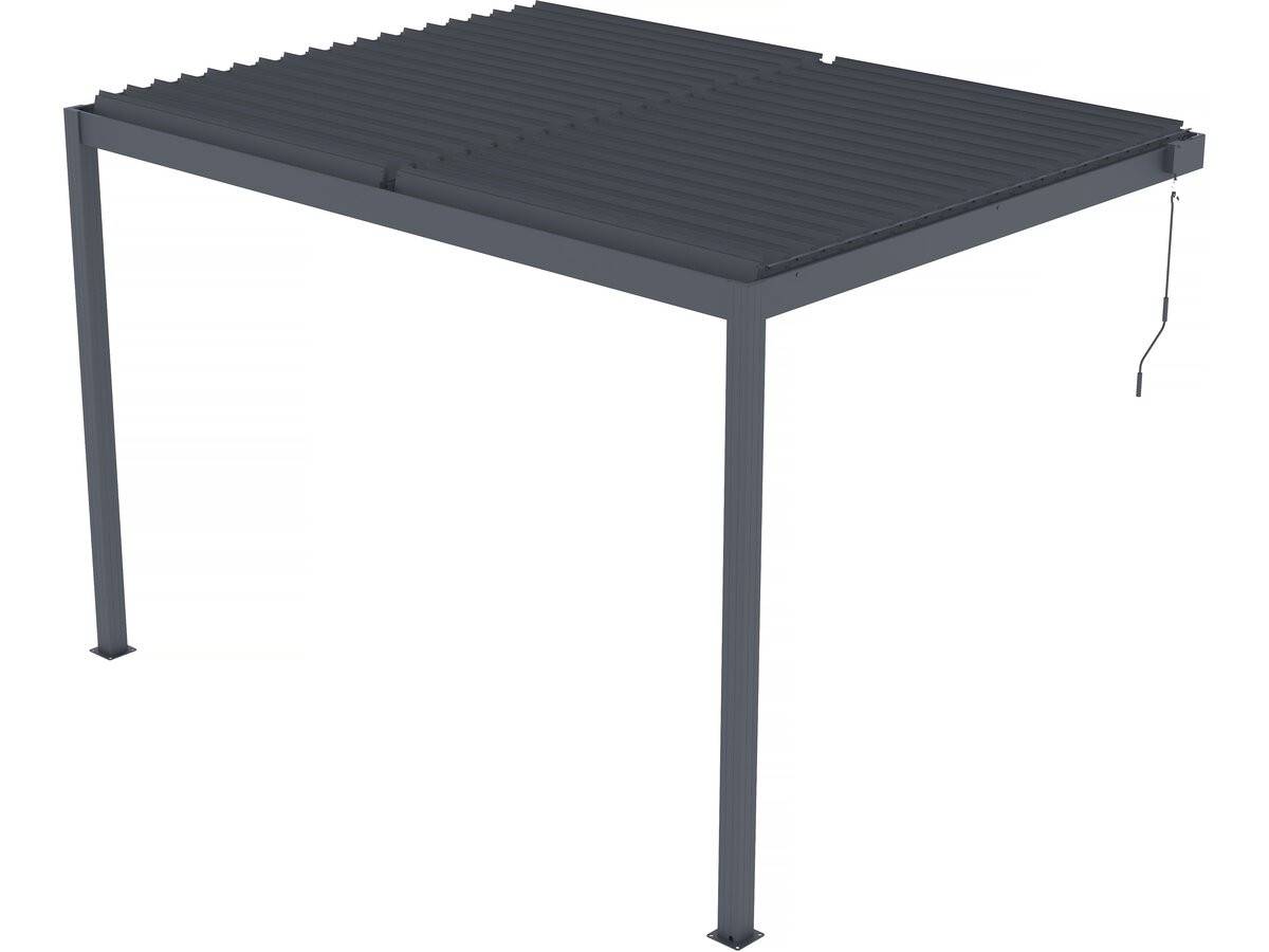 Habitat Et Jardin - Pergola Bioclimatique Adossée Avec Led "windsor" - 3 X 4 M - Anthracite -habitat Et Jardin - Imagen 4