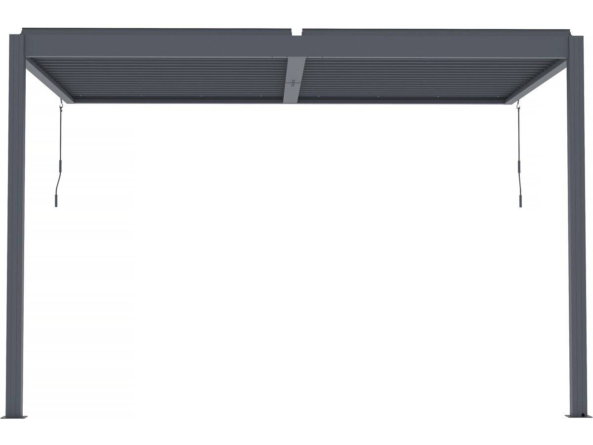 Habitat Et Jardin - Pergola Bioclimatique Adossée Avec Led "windsor" - 3 X 4 M - Anthracite -habitat Et Jardin - Imagen 1