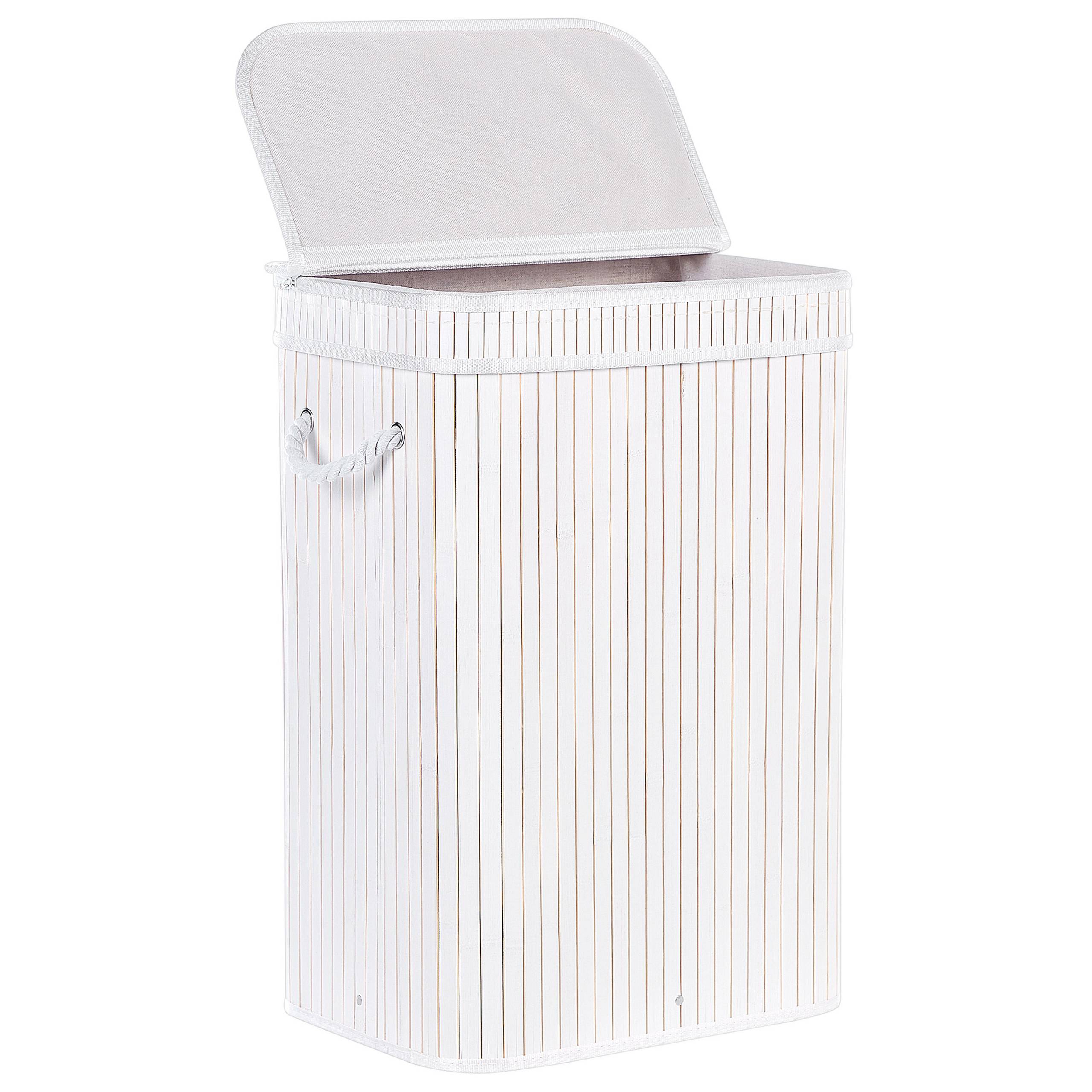 Beliani - Paniers à linge Bambou Blanc KALUTARA - Beliani - Imagen 5