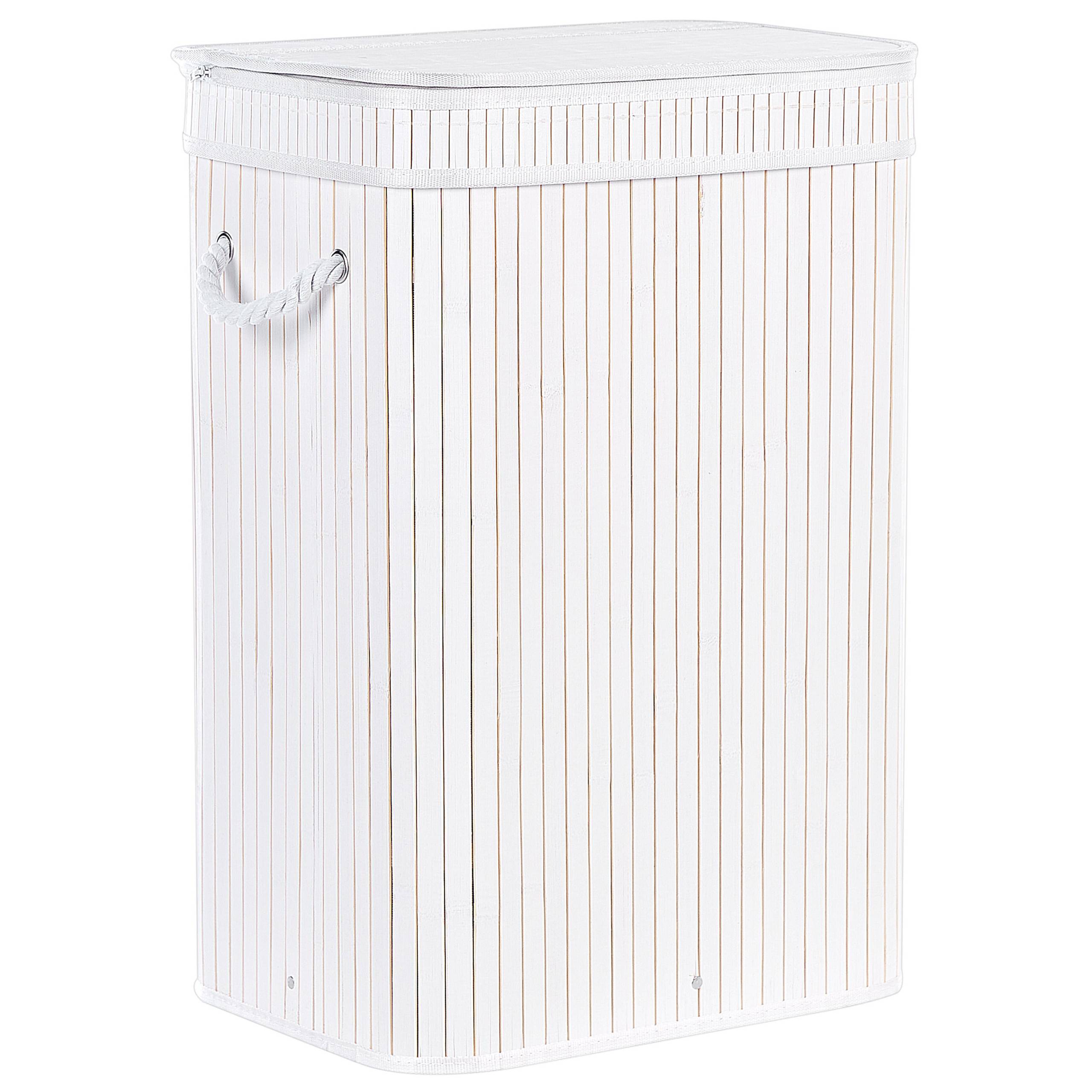 Beliani - Paniers à linge Bambou Blanc KALUTARA - Beliani - Imagen 2