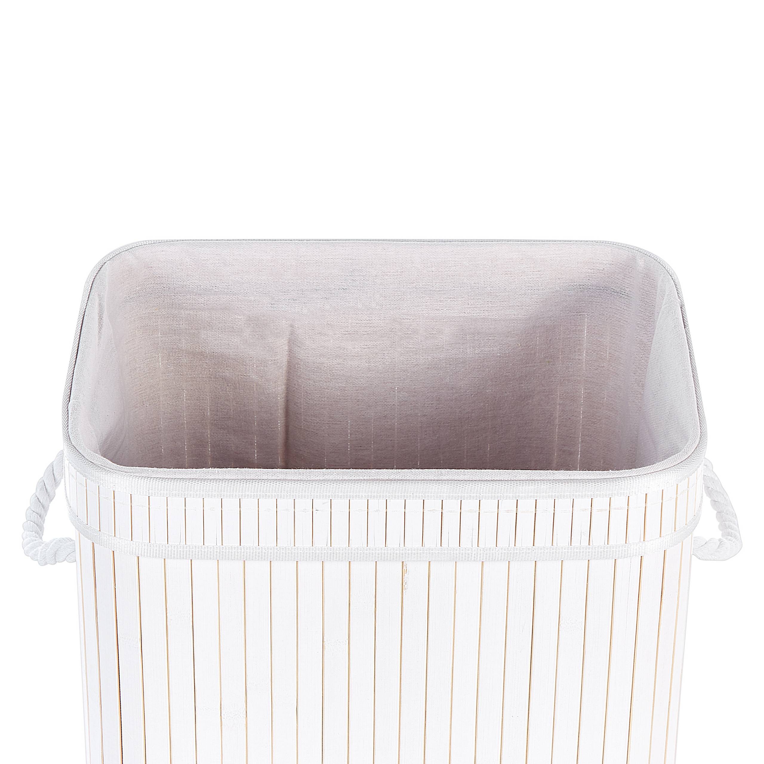 Beliani - Paniers à linge Bambou Blanc KALUTARA - Beliani - Imagen 7