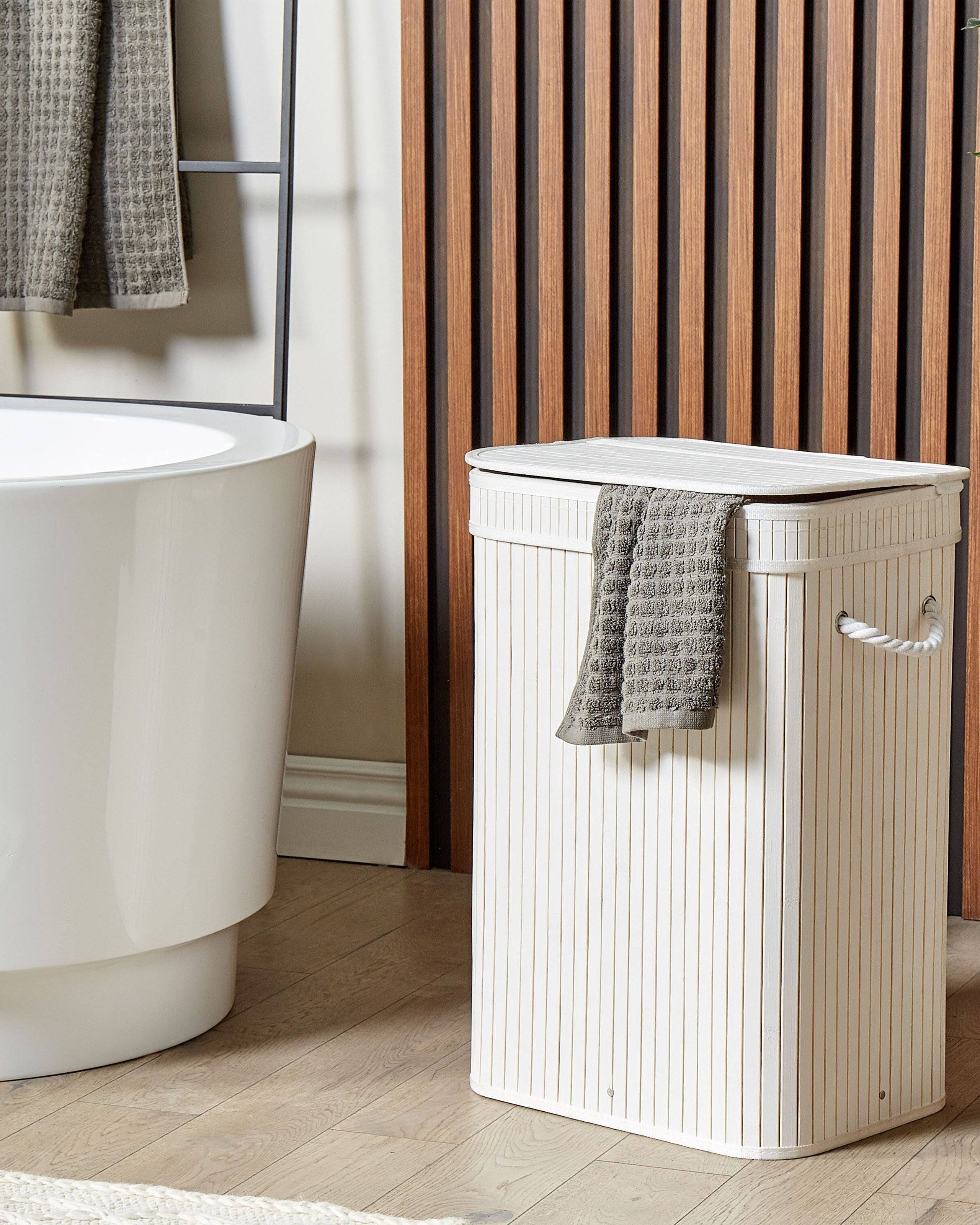 Beliani - Paniers à linge Bambou Blanc KALUTARA - Beliani - Imagen 1