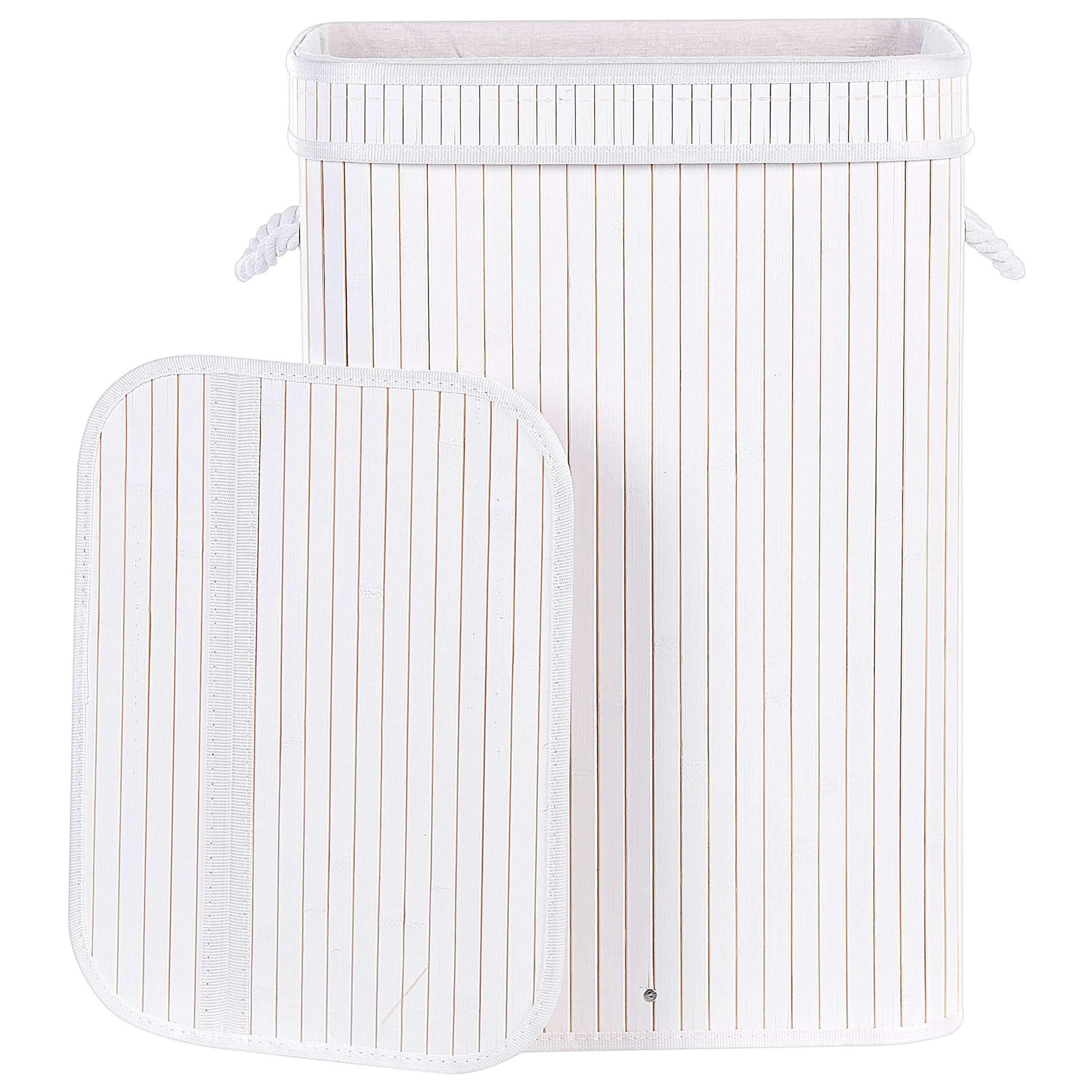 Beliani - Paniers à linge Bambou Blanc KALUTARA - Beliani - Imagen 6