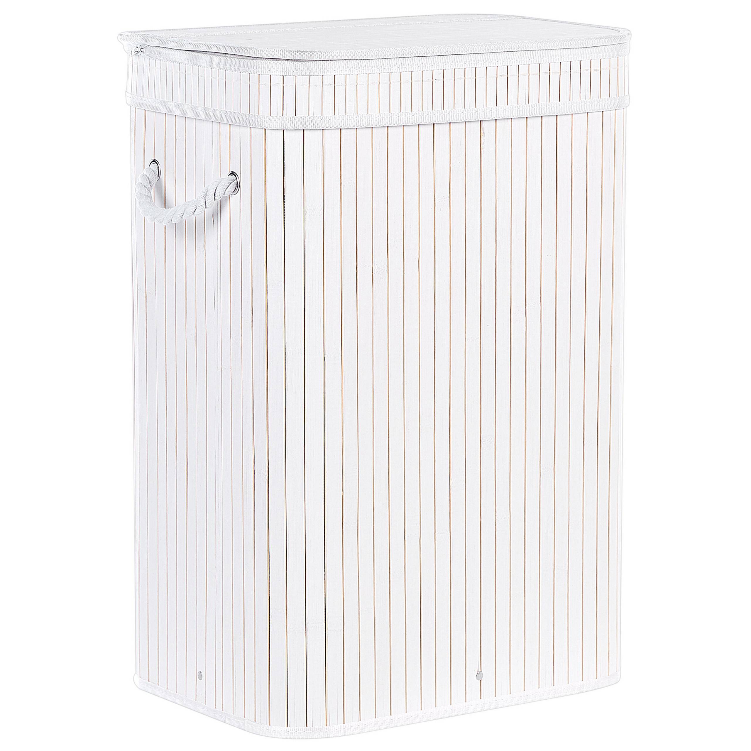 Beliani - Paniers à linge Bambou Blanc KALUTARA - Beliani - Imagen 4