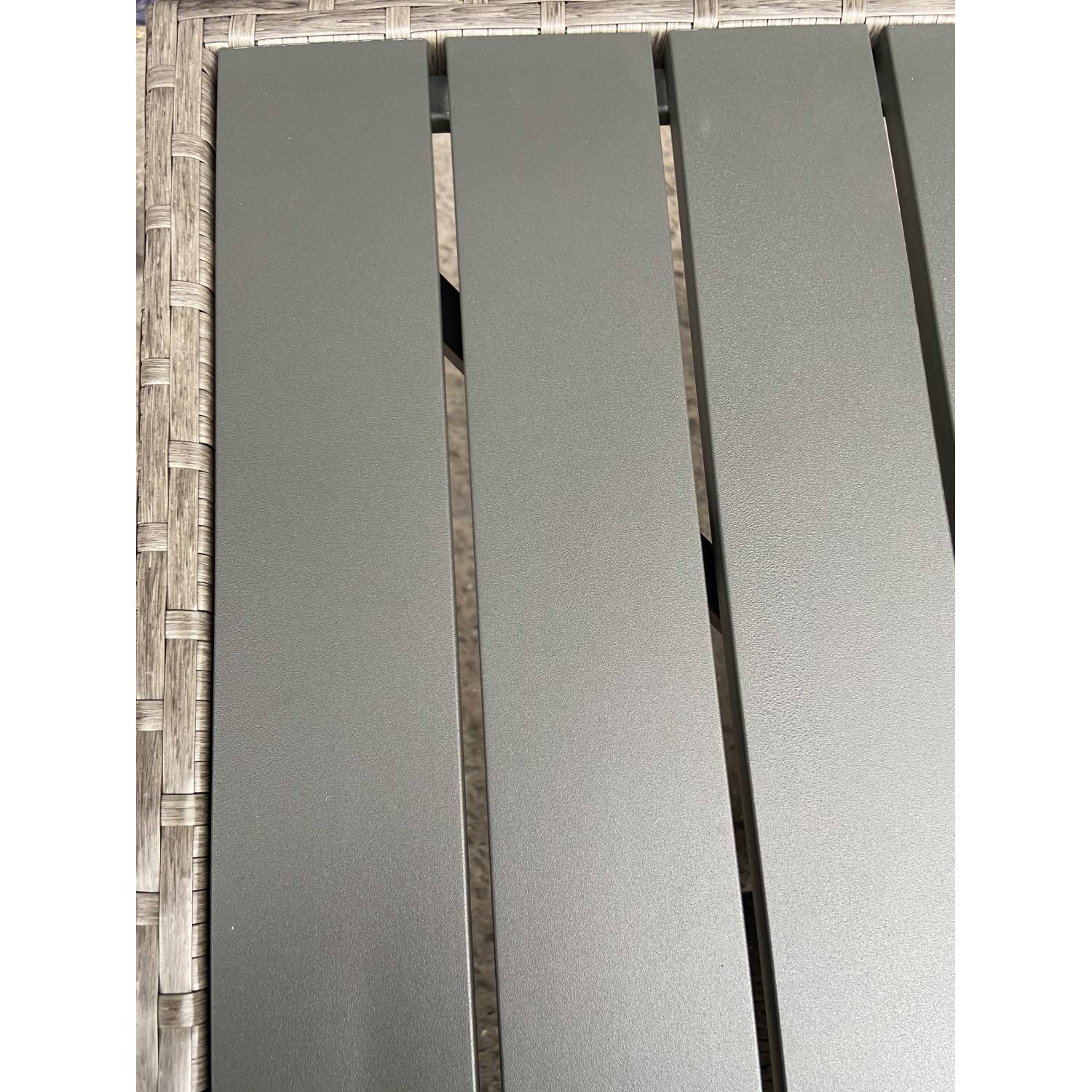 Avril Paris - 8 Places - Ensemble encastrable salon table de jardin aluminium et acier, housse de protection- Gris - CABOURG - Imagen 4
