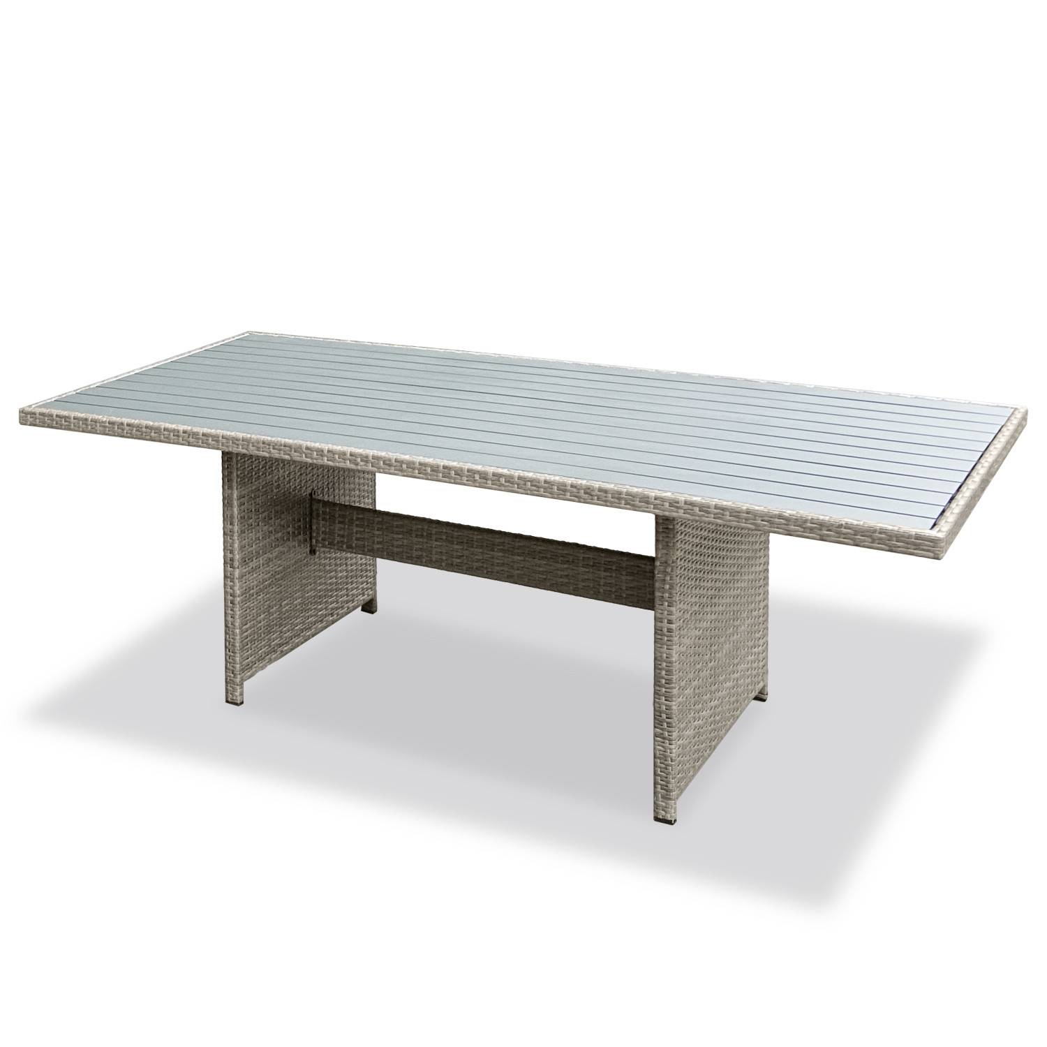 Avril Paris - 8 Places - Ensemble encastrable salon table de jardin aluminium et acier, housse de protection- Gris - CABOURG - Imagen 2