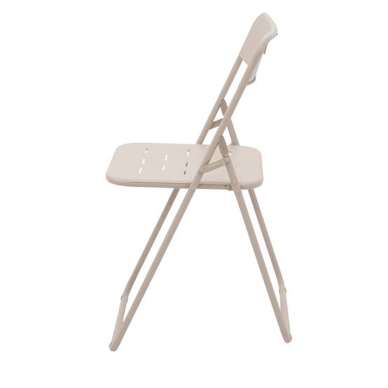 Ensemble table et chaise de jardin avec 1 Table et 2 Chaises pliantes Acier Beige - Image 5