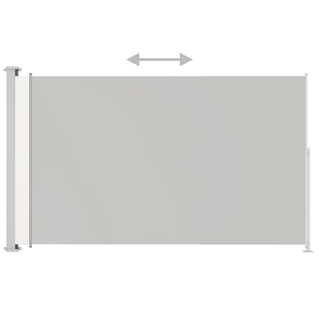 Helloshop26 - Auvent paravent store brise-vue latéral rétractable de patio jardin terrasse balcon protection visuelle écran 220 x 300 cm crème - Imagen 2
