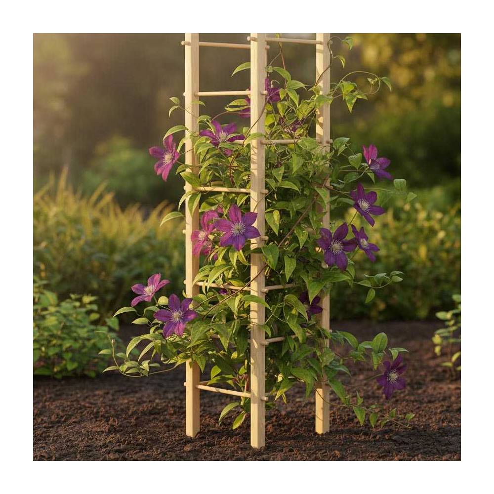 Esschert Design - Support en bois de pin pour plantes 4 piquets Tour Esschert's Garden - Imagen 2