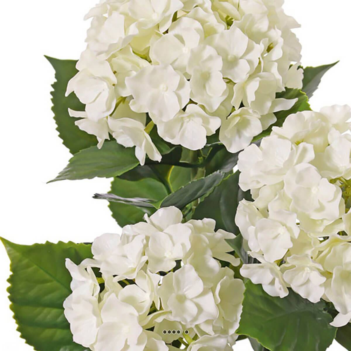 Artificielles - Hortensia artificiel 3 têtes en piquet pour extérieur H 43 cm Crème - couleur: Crème - Imagen 3