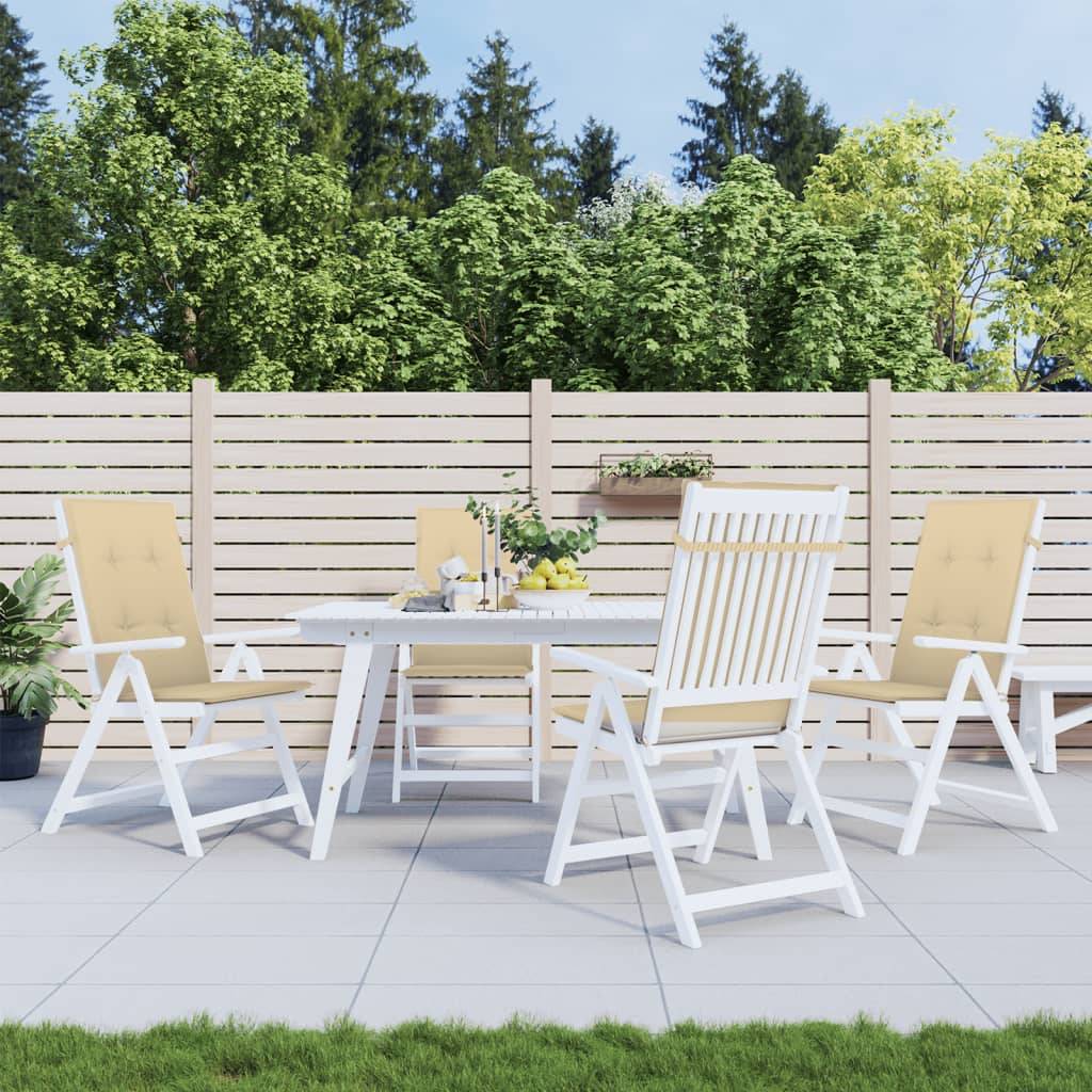 ComfortXL - Lot de 4 Coussins Dossier Haut Tissu Polyester Anti-glisse pour Chaise de Jardin Beige Mélangé 120x50cm – ComfortXL Outdoor Living - Image 4