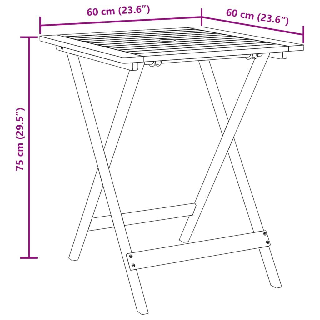 Salon de Jardin 2 Personnes Résine Tressée et Bois Pliable pour Balcon Noir Table Carrée 60x60cm – ComfortXL Outdoor Living - Image 5