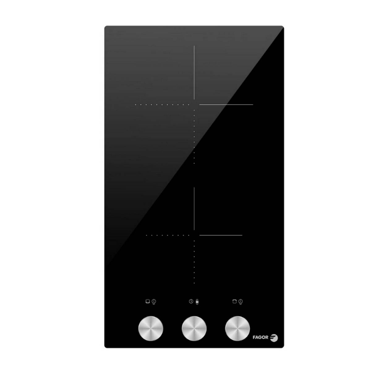 Table de cuisson vitrocéramique 2 feux 2900w noir FTV2520T Fagor - Image 1