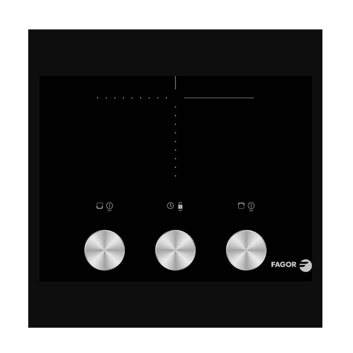 Table de cuisson vitrocéramique 2 feux 2900w noir FTV2520T Fagor - Image 2