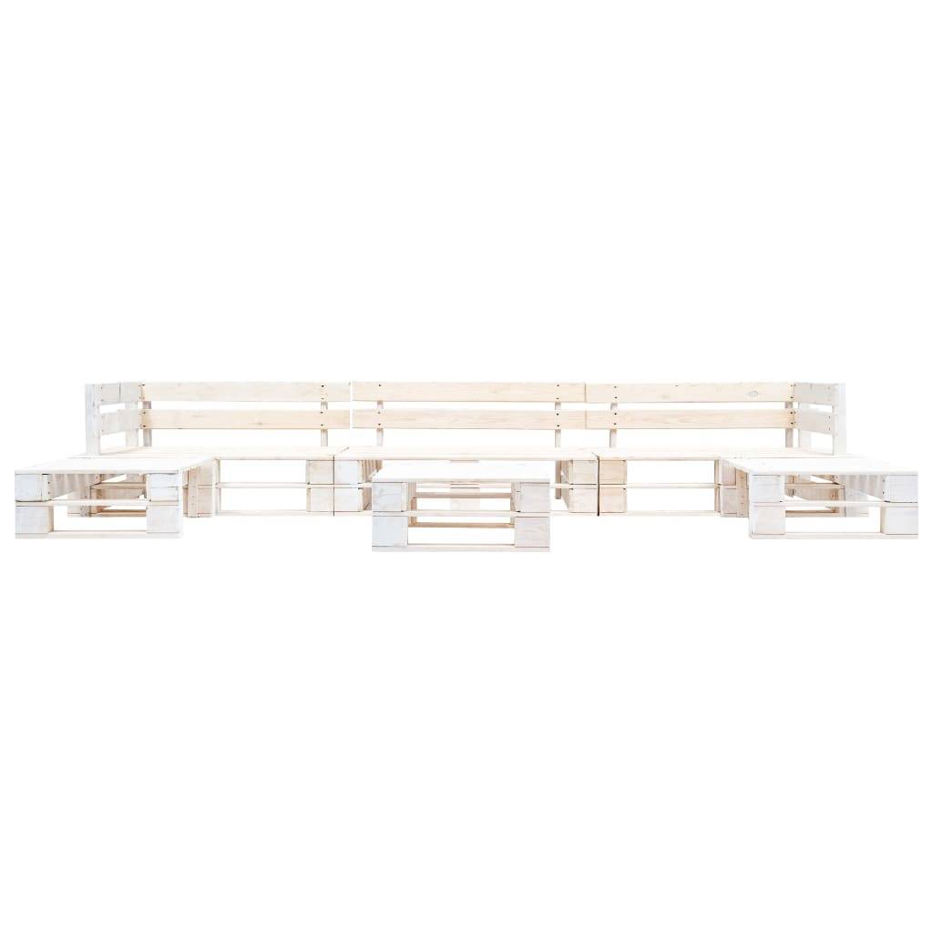 Vidaxl - Salon de jardin palette 6 pcs Bois Blanc vidaXL 277399 - Image 2
