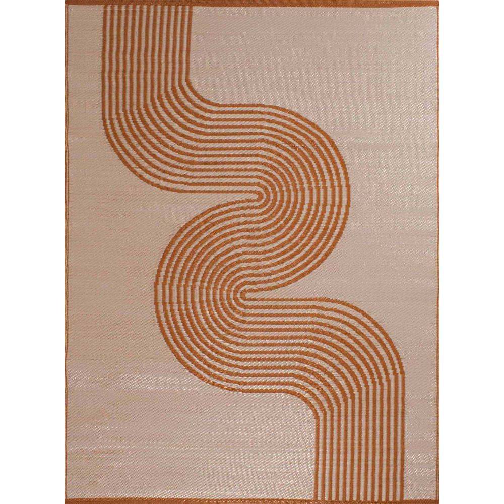 Jardindeco - Tapis extérieur en polypropylène Spargi 1743 terra 150 x 220 cm - Imagen 3