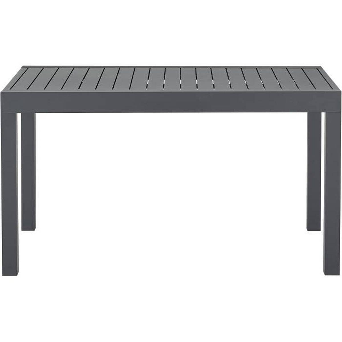Sans Marque - Table de jardin extensible rectangulaire aluminium gris anthracite 135 à 270 cm, 6 à 8 - SABAIDECO - Image 3