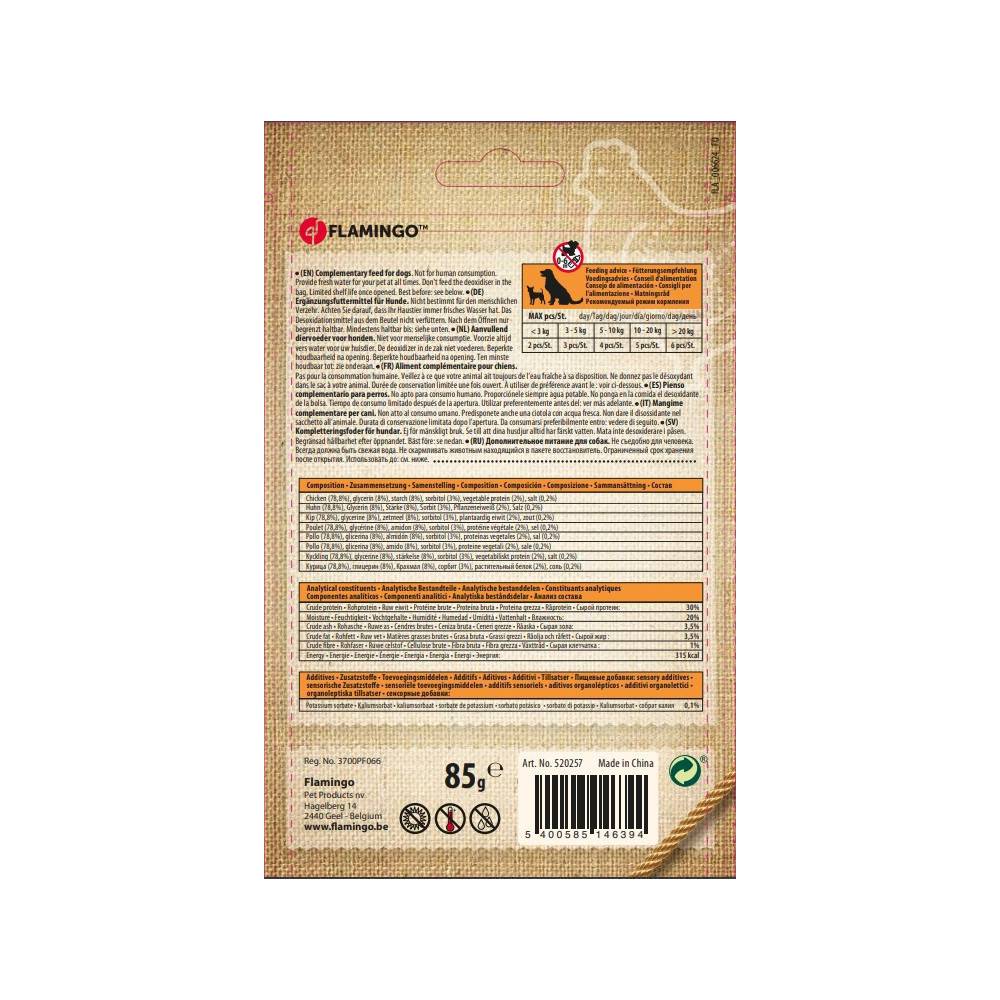Friandise filet de poulet Hapki BBQ 85 g sans gluten pour chien - Imagen 5