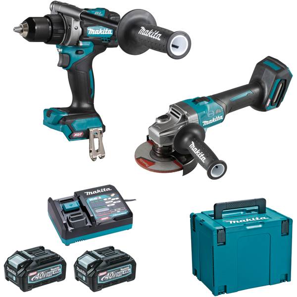 Makita - Ensemble de 2 machines 40 V max Li-Ion 4 Ah XGT (DF001G + GA005G) MAKITA - DK0124G201