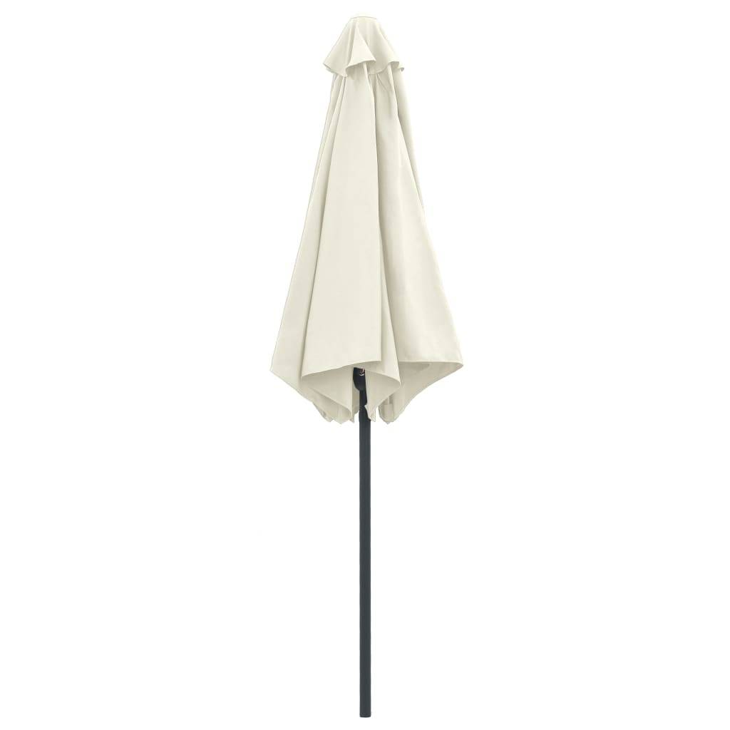 Helloshop26 - Parasol d'extérieur et mât en aluminium 270 x 246 cm blanc sable - Imagen 4
