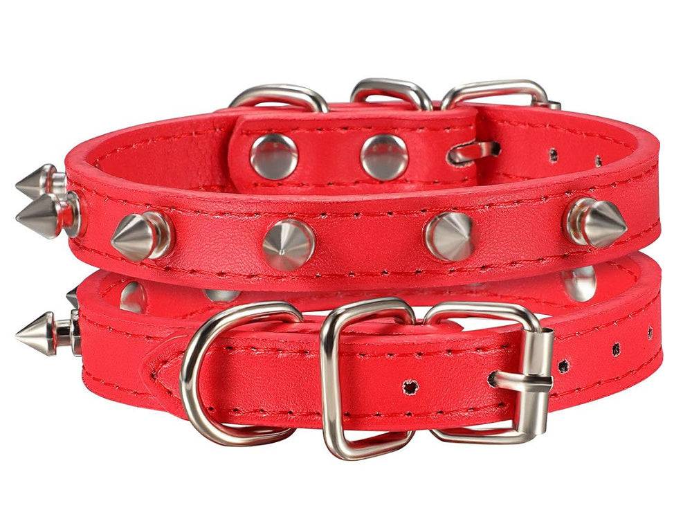 Collier chien clouté cuir eco réglable M coloris alléatoire - Image 4