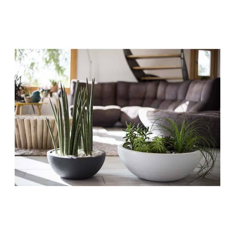 EDA Plastiques - Eda Plastique - Pot Vasque Graphitup O 30 - 5,5l - Gris Anthracite - Image 3