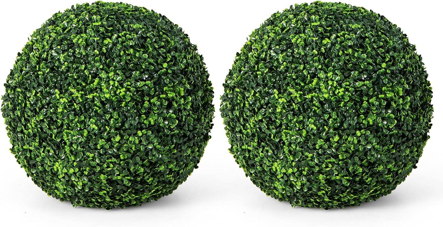 2 Boules de Buis Artificielles 48 cm Résistantes aux UV - Image 1