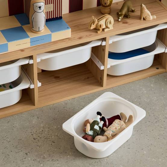 sweeek - Meuble de rangement pour enfant. naturel. 6 bacs en plastique | sweeek - Image 5