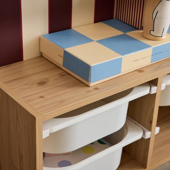 sweeek - Meuble de rangement pour enfant. naturel. 6 bacs en plastique | sweeek - Image 6