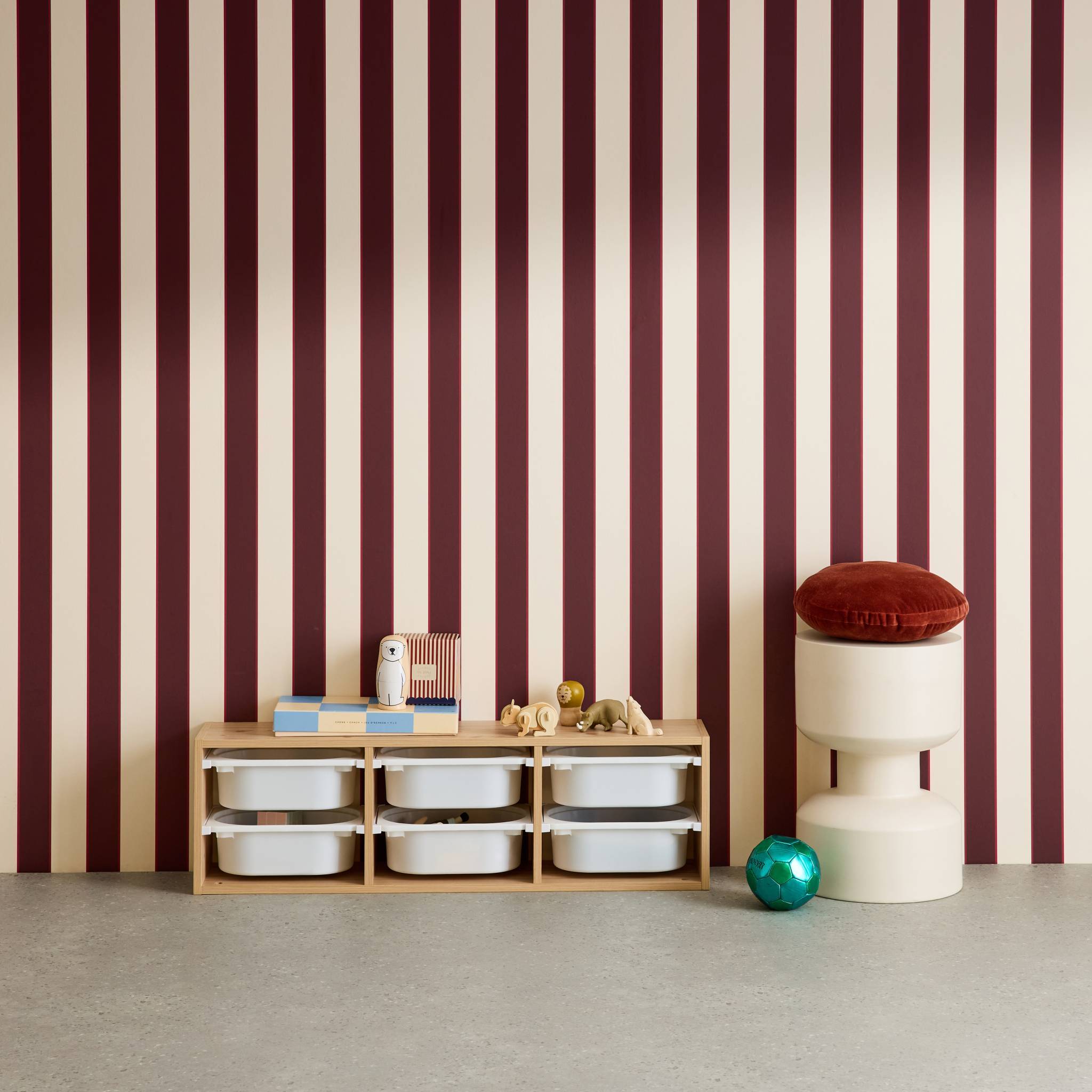 sweeek - Meuble de rangement pour enfant. naturel. 6 bacs en plastique  | sweeek - Image 3