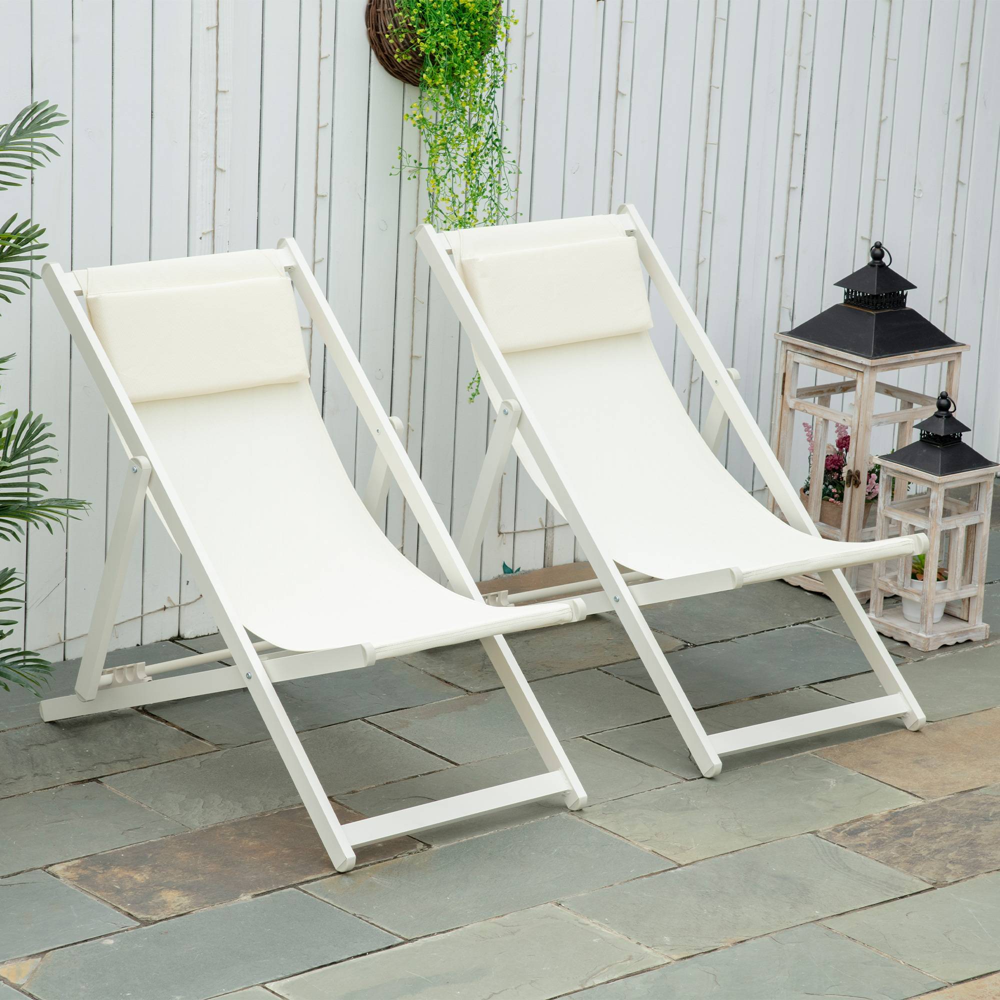 Sans Marque - Lot de 2 tubes pliables en aluminium avec bandoulière réglable, 5 positions de rangement, 60 x 100 x 85 cm, blanc - Image 4