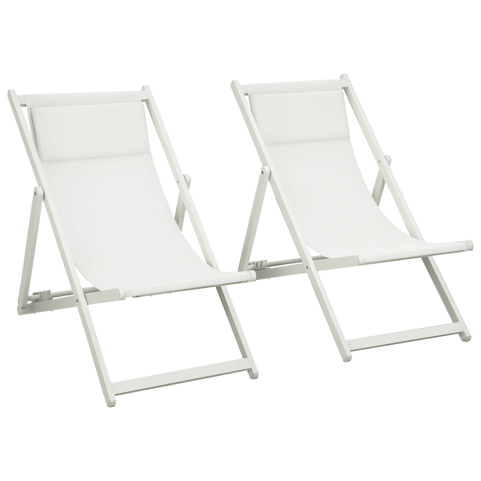 Sans Marque - Lot de 2 tubes pliables en aluminium avec bandoulière réglable, 5 positions de rangement, 60 x 100 x 85 cm, blanc - Image 1