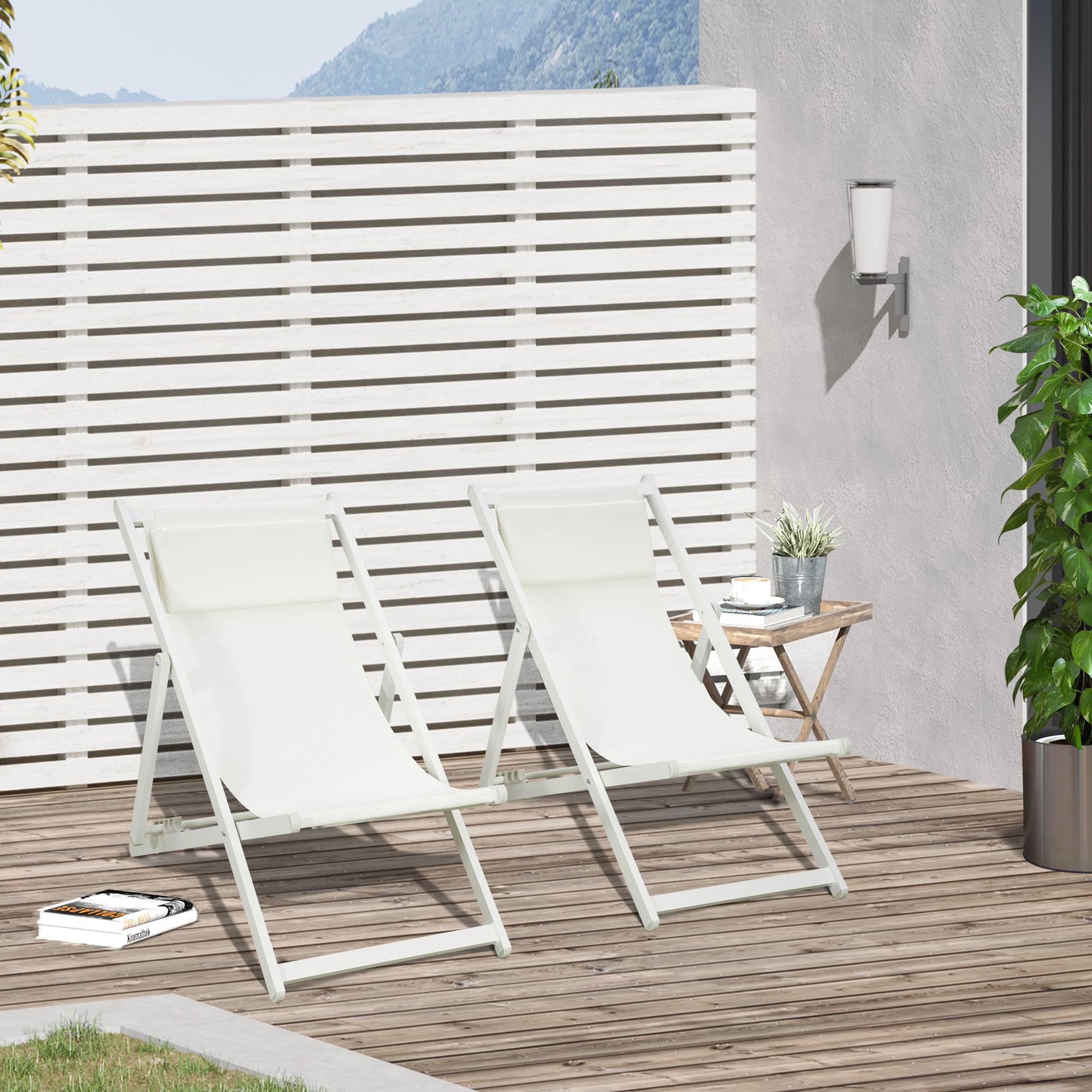 Sans Marque - Lot de 2 tubes pliables en aluminium avec bandoulière réglable, 5 positions de rangement, 60 x 100 x 85 cm, blanc - Image 3