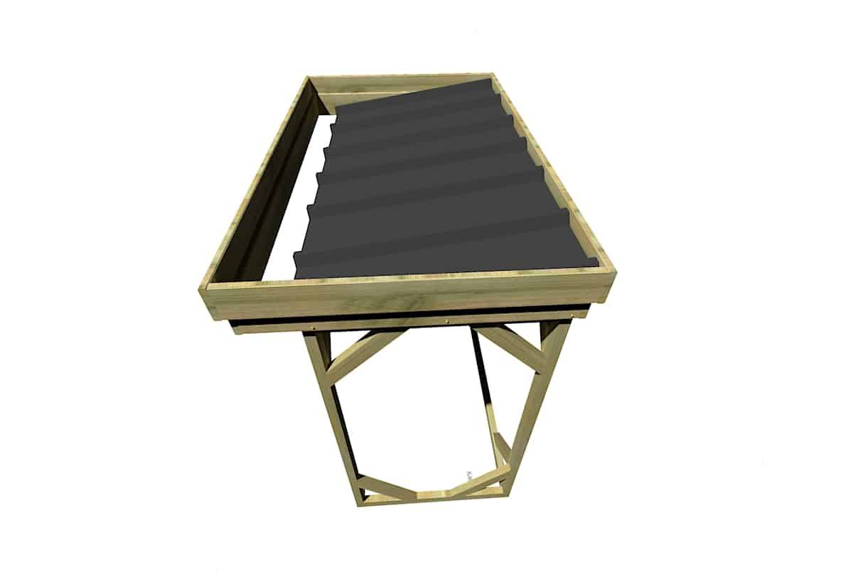 Sans Marque - ABRI Bûches en Bois - 2,8m2 - 2,15x1,31m - Pin Sylvestre traité Autoclave - Surface Int : 1,8m2 / 3 stères / Abri Français - Imagen 5