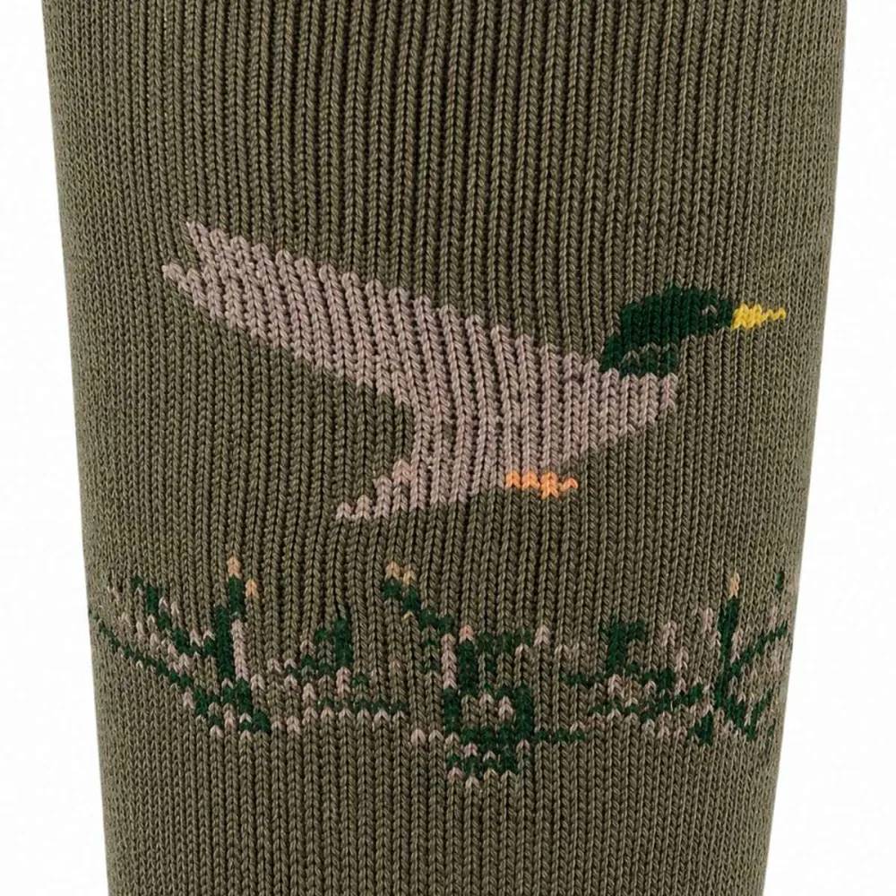 Lot de 2 paires chaussettes chasse kaki motif canard / cerf Taille 39 - 42 - Image 8