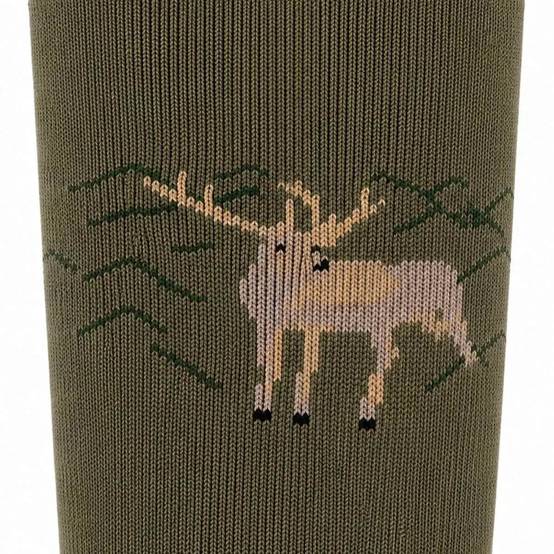 Lot de 2 paires chaussettes chasse kaki motif canard / cerf Taille 39 - 42 - Image 7