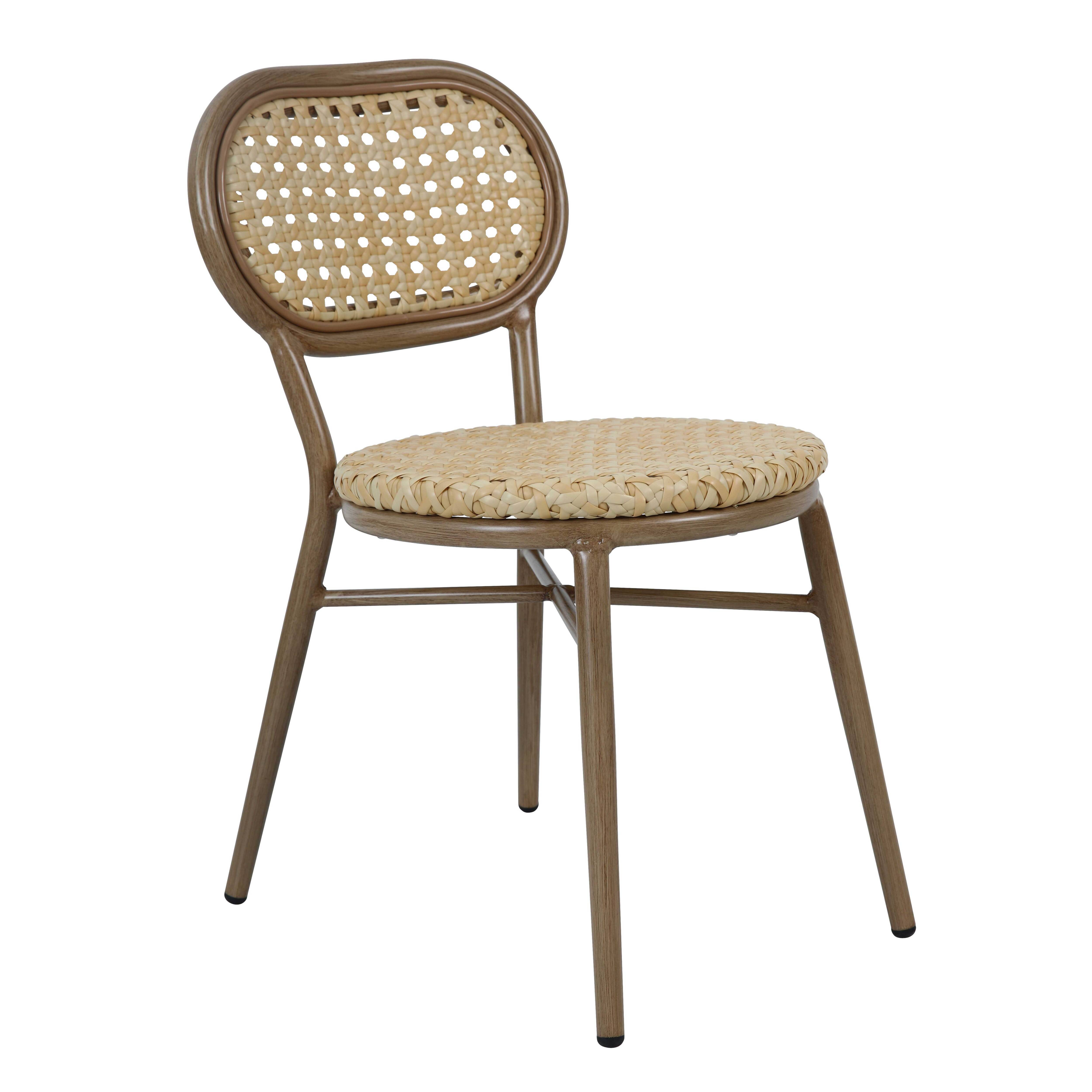 Oviala - Chaise de terrasse en aluminium et rotin synthétique Portimao - Oviala - Imagen 1