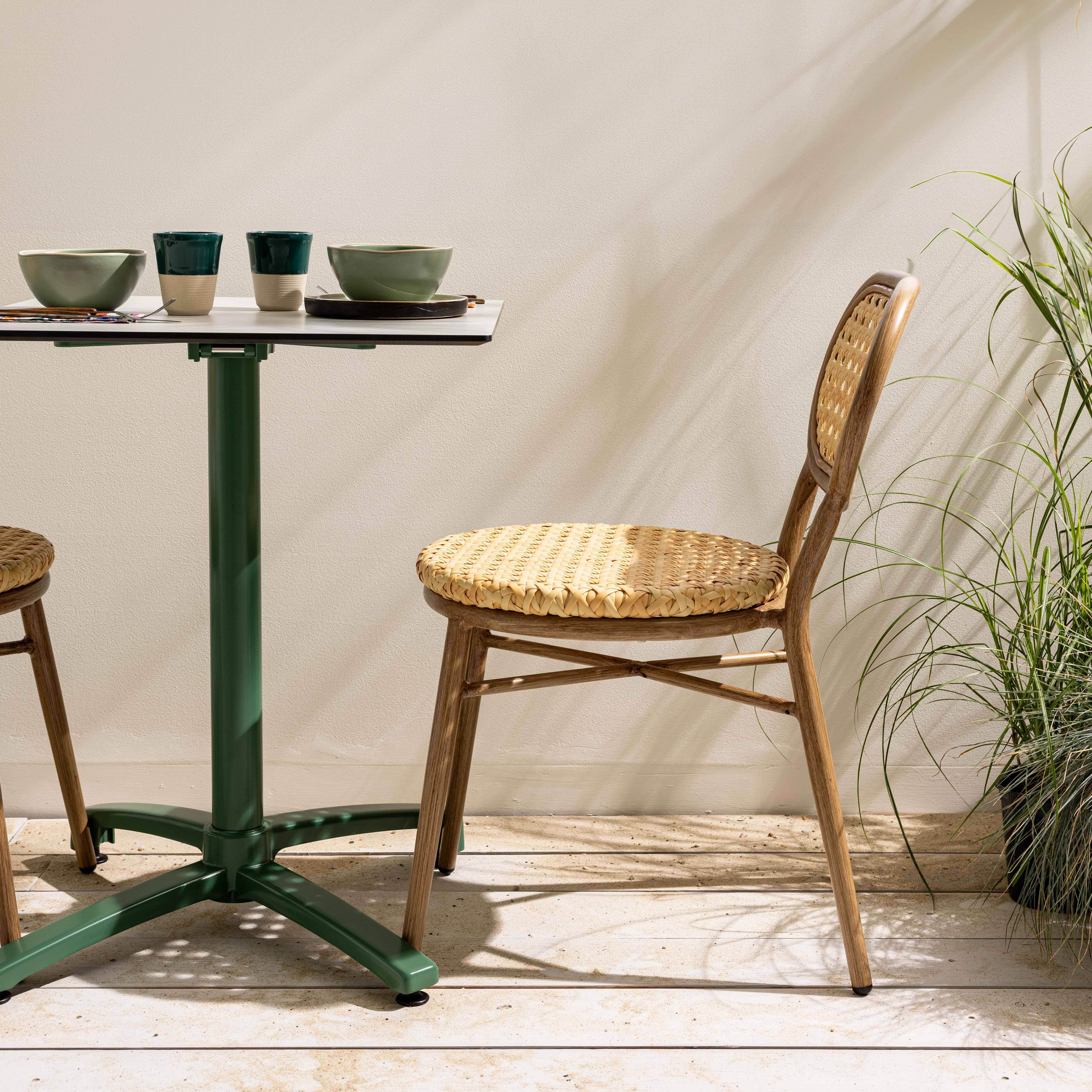 Oviala - Chaise de terrasse en aluminium et rotin synthétique Portimao - Oviala - Imagen 5