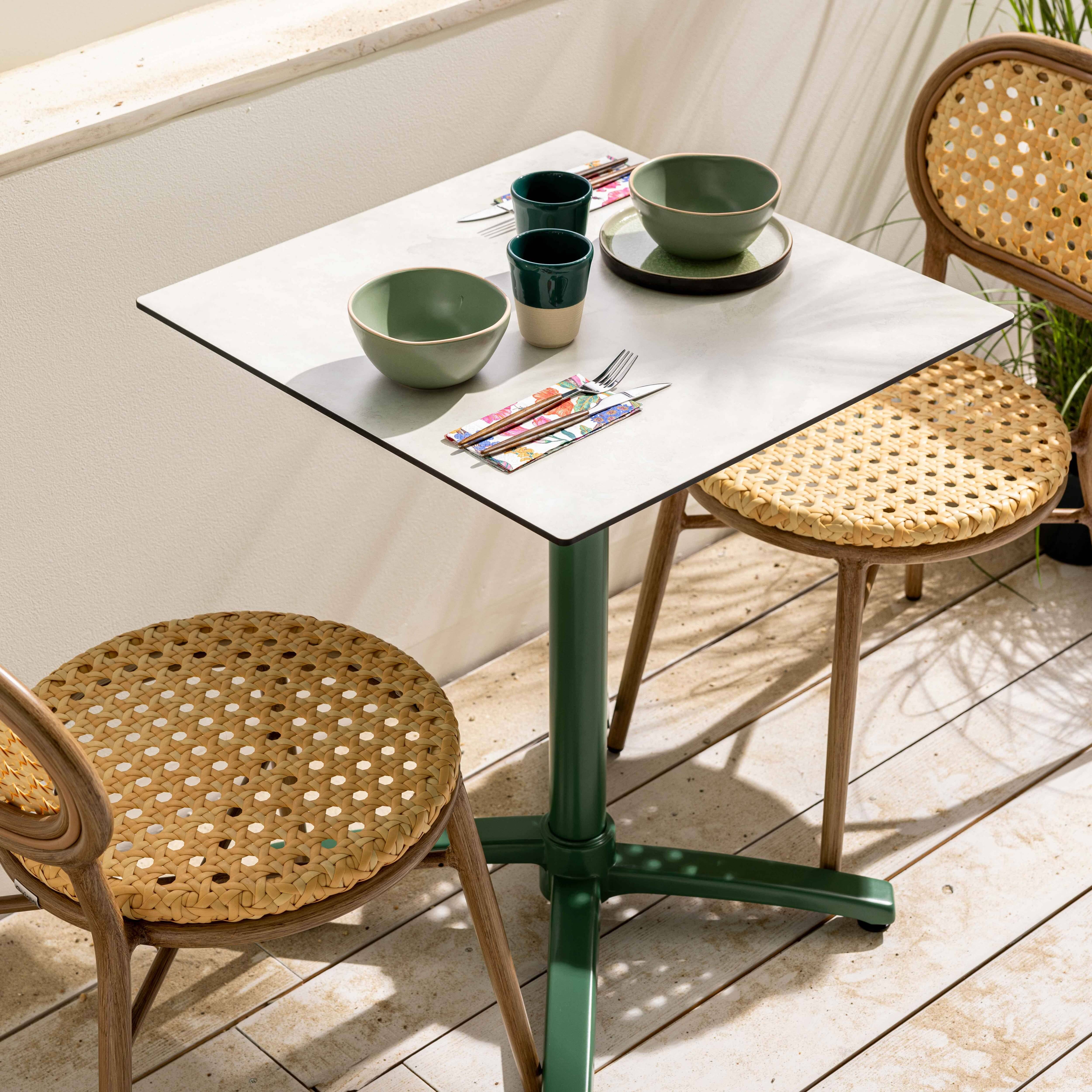 Oviala - Chaise de terrasse en aluminium et rotin synthétique Portimao - Oviala - Imagen 4
