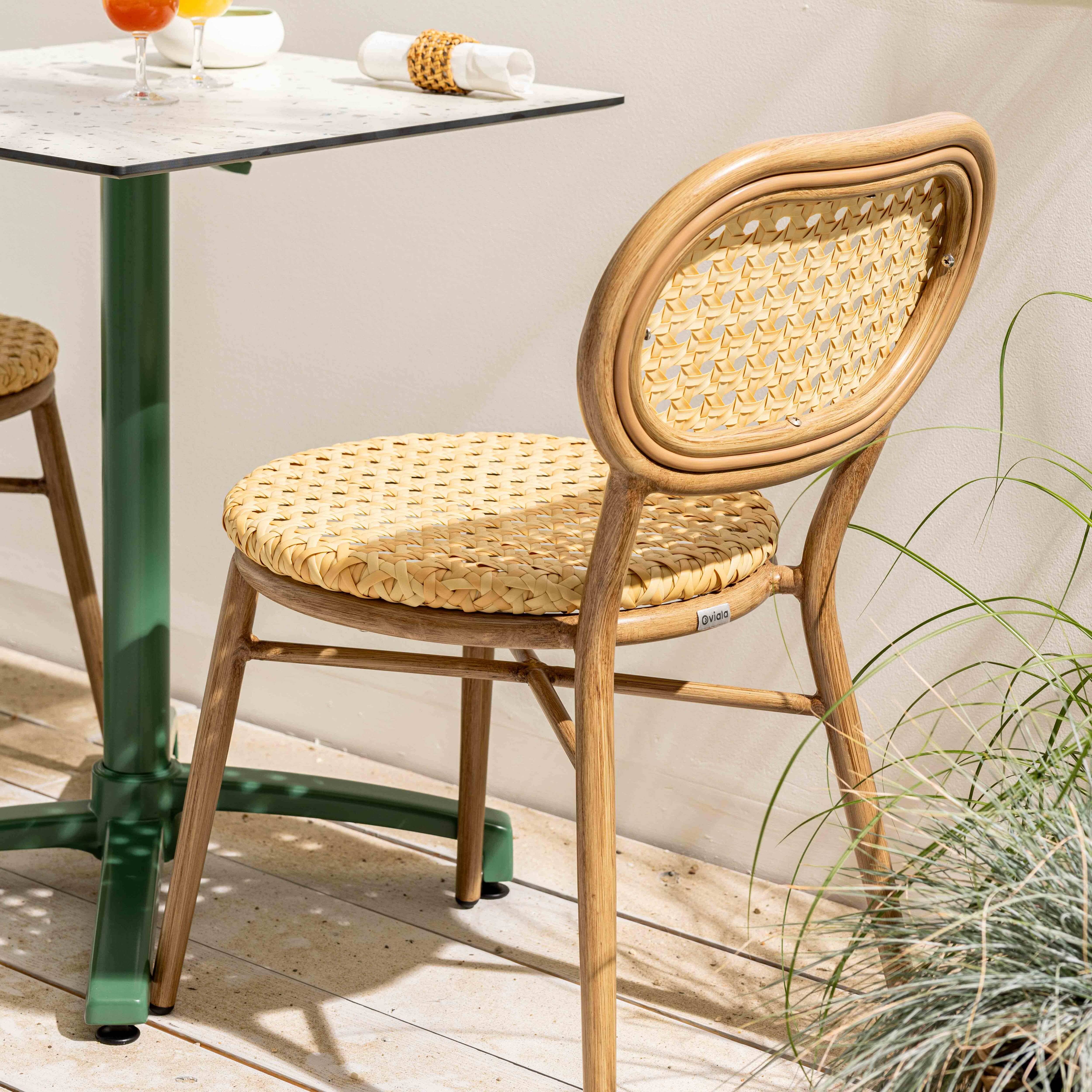 Oviala - Chaise de terrasse en aluminium et rotin synthétique Portimao - Oviala - Imagen 3