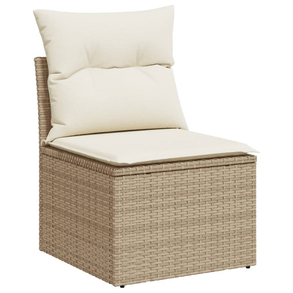 Salon de jardin 4 places pour balcon en résine tressée modulable confortable Beige – ComfortXL Outdoor Living - Image 3