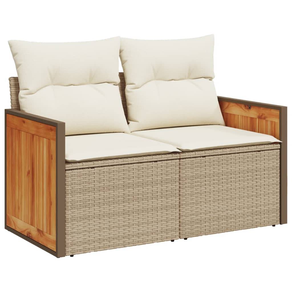 Salon de jardin 4 places pour balcon en résine tressée modulable confortable Beige – ComfortXL Outdoor Living - Image 4