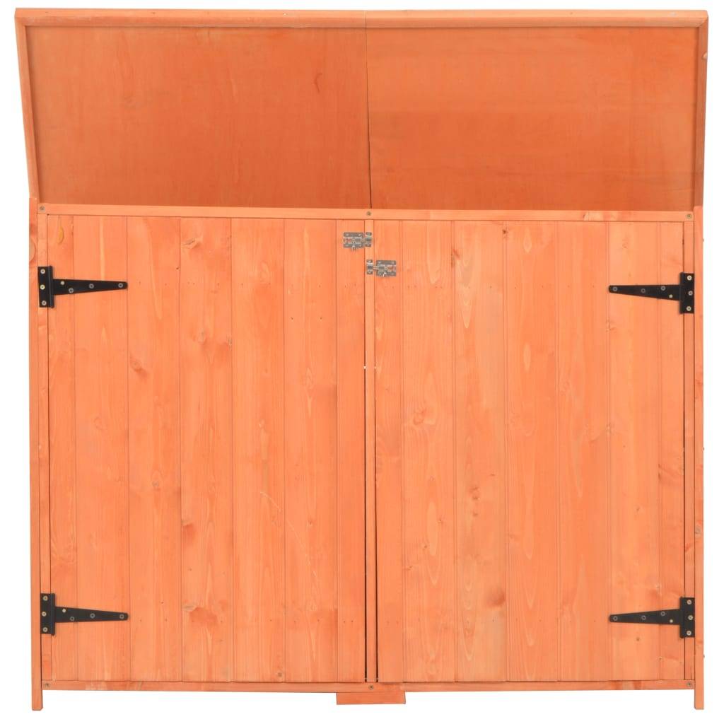 Helloshop26 - Abri de jardin cabane cabanon maison de stockage remise extérieur hangar outils robuste 128 x 42 x 91 cm Bois marron - Imagen 3