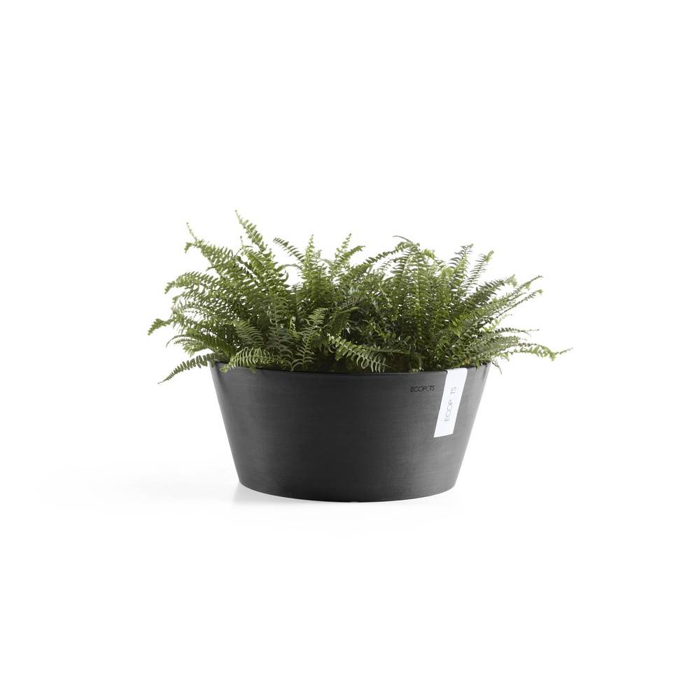 Ecopots - Pot Rond Frankfurt 40 Gris Foncé - Ø 41 x H. 18 cm - 16,4 L ECOPOTS - Imagen 1