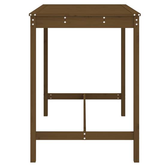 Table de jardin bois massif pin marron miel 121 x 82,5 x 110 cm - PANGIVO - Image 5