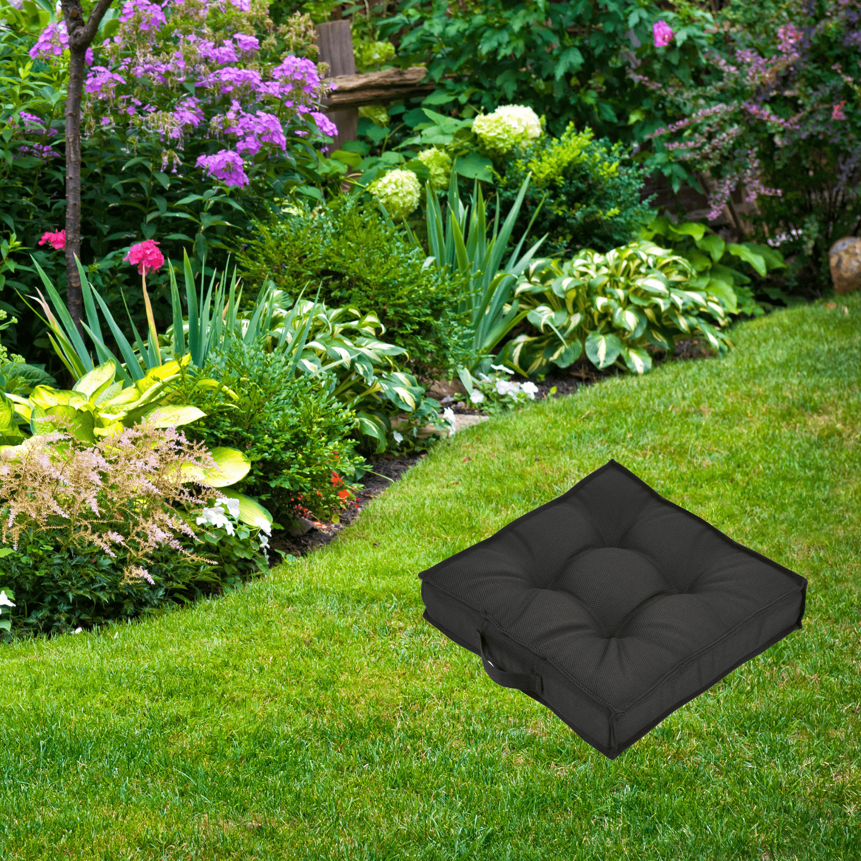 Lovely Casa - Coussin de sol carré avec poignée - LOVELY CASA - Imagen 3